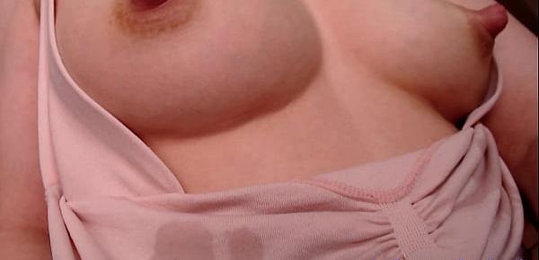 Close up lactating nipples